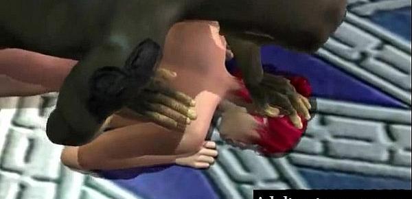  Sexy 3D Cartoon  Elf Gets Her Tits and Pussy Fucked